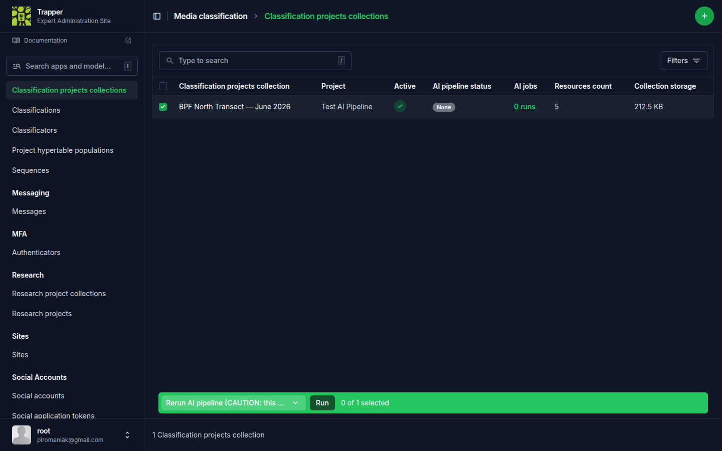 Rerun AI pipeline changelist action