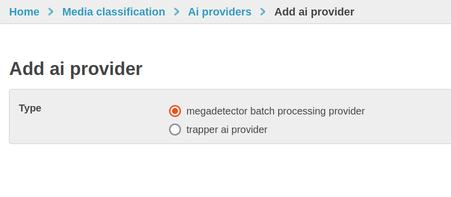 ai provider form part one