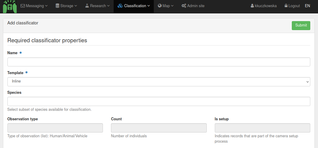classificator form part 1