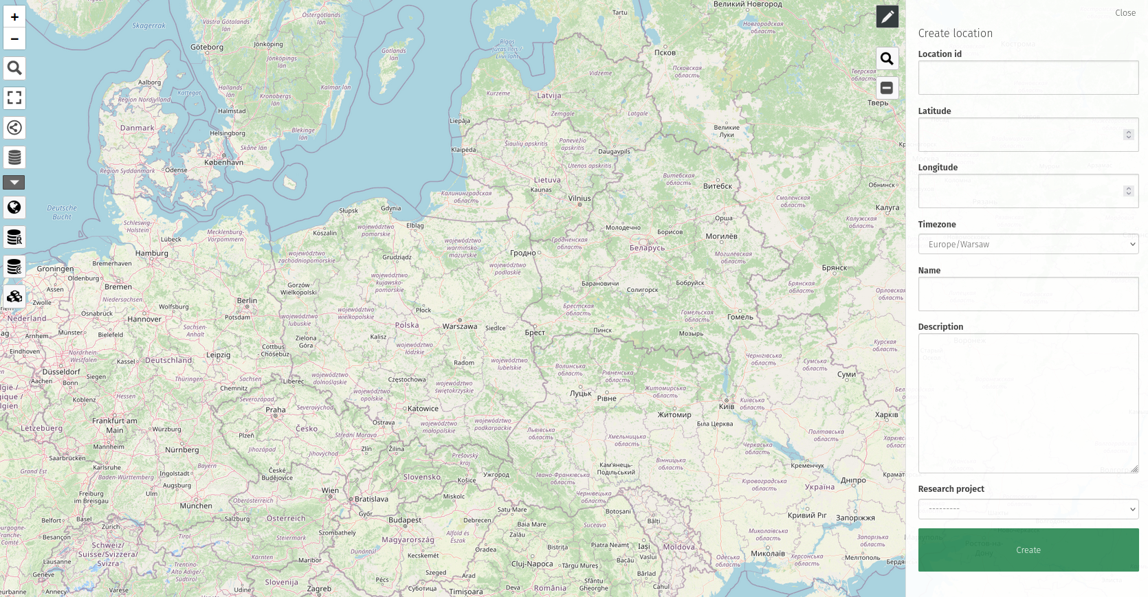 map view for adding a single location